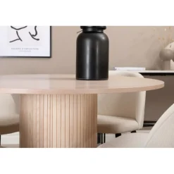 Bianca Rundt Spisebordssæt - Beige og Sort