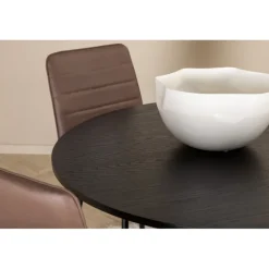 Bianca Rundt Spisebordssæt - Sort og Brun