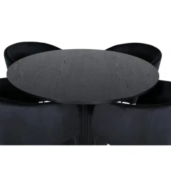 Bianca Rundt Spisebordssæt - Sort