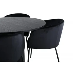 Bianca Rundt Spisebordssæt - Sort