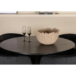 Bianca Rundt Spisebordssæt - Sort