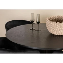 Bianca Rundt Spisebordssæt - Sort