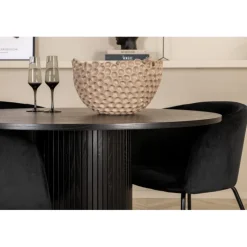 Bianca Rundt Spisebordssæt - Sort