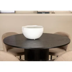 Bianca Rundt Spisebordssæt - Beige og Sort