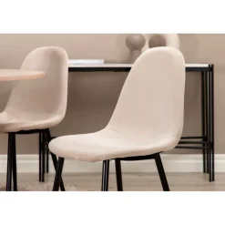 Bianca Rundt Spisebordssæt - Beige og Sort