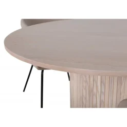 Bianca Rundt Spisebordssæt - Beige og Sort