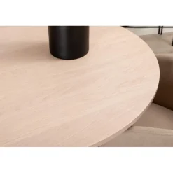 Bianca Rundt Spisebordssæt - Beige og Sort