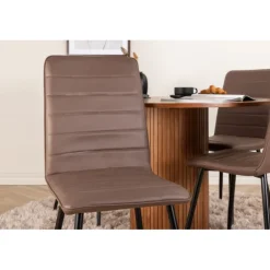 Bianca Rundt Spisebordssæt - Sort og Brun og - Natur