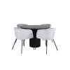 Bianca Rundt Spisebordssæt - Sort og Lysegrå