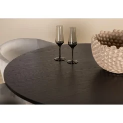 Bianca Rundt Spisebordssæt - Sort og Lysegrå