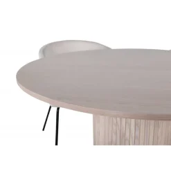 Bianca Rundt Spisebordssæt - Beige og Sort