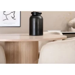Bianca Rundt Spisebordssæt - Beige og Sort