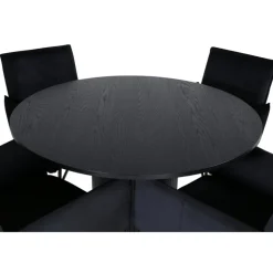 Bianca Rundt Spisebordssæt - Sort og Kobber