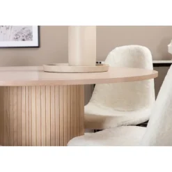 Bianca Rundt Spisebordssæt - Sort og Hvid