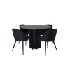 Bianca Rundt Spisebordssæt - Sort
