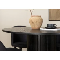 Bianca Rundt Spisebordssæt - Sort