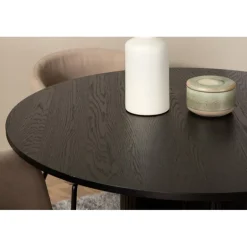 Bianca Rundt Spisebordssæt - Beige og Sort