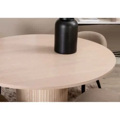 Bianca Rundt Spisebordssæt - Beige og Sort