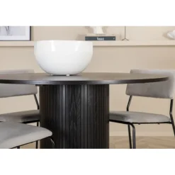 Bianca Rundt Spisebordssæt - Sort og Lysegrå