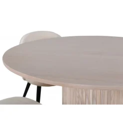 Bianca Rundt Spisestuesæt - Sort