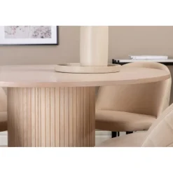 Bianca Rundt Spisestuesæt - Sort