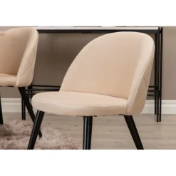 Bianca Rundt Spisestuesæt - Sort