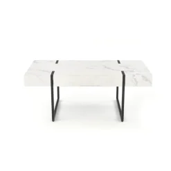 BLANCA Sofabord i Hvid marmorlook 110cm