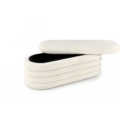 BLISS bænk med opbevaringsfunktion, Cremefarvet