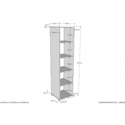 Bogreol i hvid – London Reol