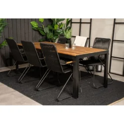 Boi's e Loungesæt - Havemøbelsæt - Sort,Natur