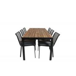 Bois e Loungesæt - Havemøbelsæt - Sort,Natur