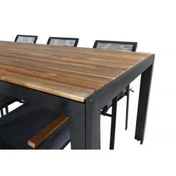 Bois e Loungesæt - Havemøbelsæt - Sort,Natur