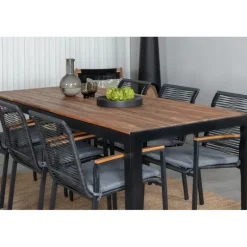 Bois e Loungesæt - Havemøbelsæt - Sort,Natur