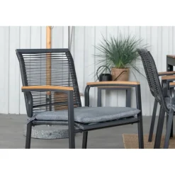 Bois e Loungesæt - Havemøbelsæt - Sort,Natur