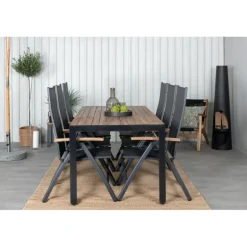 Bois Loungesæt - Havemøbelsæt - Sort,Natur