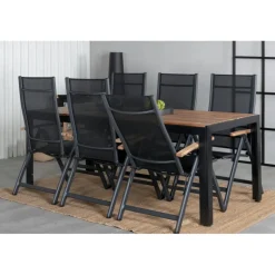 Bois Loungesæt - Havemøbelsæt - Sort,Natur