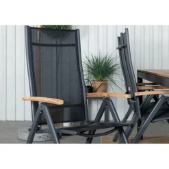 Bois Loungesæt - Havemøbelsæt - Sort,Natur