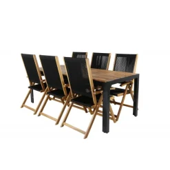 Bois Loungesæt - Havemøbelsæt - Sort,Natur