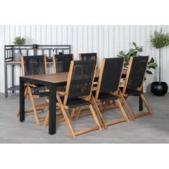 Bois Loungesæt - Havemøbelsæt - Sort,Natur