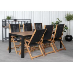 Bois Loungesæt - Havemøbelsæt - Sort,Natur