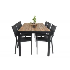 Bois Loungesæt - Havemøbelsæt - Sort,Natur