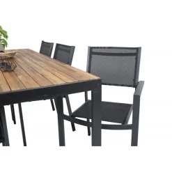 Bois Loungesæt - Havemøbelsæt - Sort,Natur