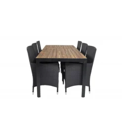 Bois Loungesæt - Havemøbelsæt - Sort,Grå,Natur