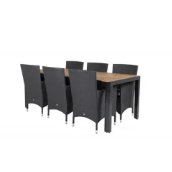 Bois Loungesæt - Havemøbelsæt - Sort,Grå,Natur