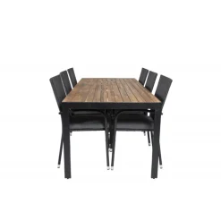 Bois t Loungesæt - Havemøbelsæt - Sort,Natur