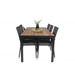 Bois t Loungesæt - Havemøbelsæt - Sort,Natur