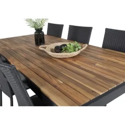 Bois t Loungesæt - Havemøbelsæt - Sort,Natur