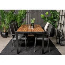 Bois t Loungesæt - Havemøbelsæt - Sort,Natur