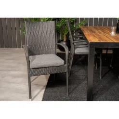 Bois t Loungesæt - Havemøbelsæt - Sort,Natur