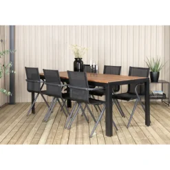 Bois t Loungesæt - Havemøbelsæt - Sort,Natur